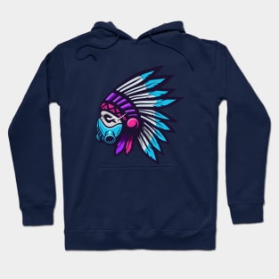 Indian tribe with gas mask iluustration Hoodie